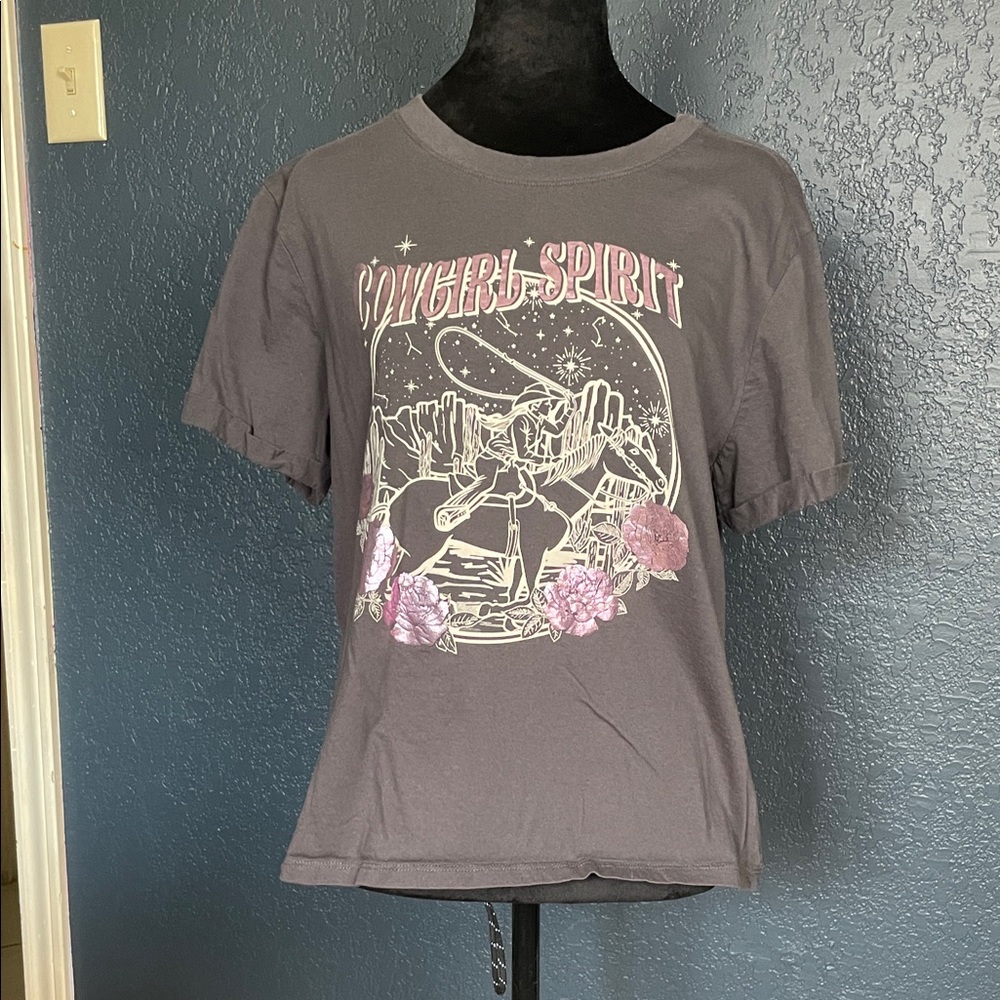 Black and Gray Cowgirl Tee